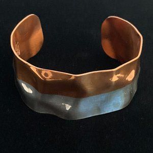 Signed L Vernon Sterling Genuine Copper Bracelet